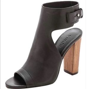 Vince Addie open-toed leather heel 7.5